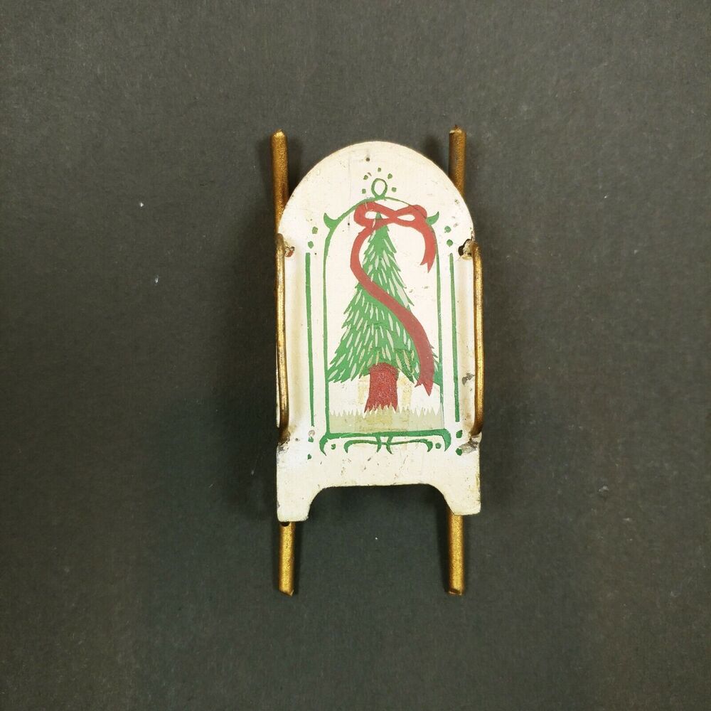 Vintage Metal Sled Classic Americana Christmas Tree Sled rustic